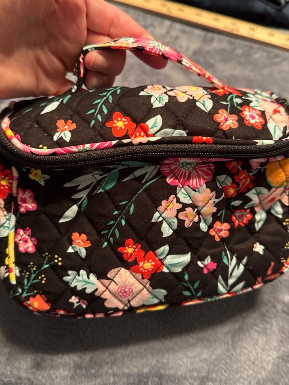 Multi color Vera Bradley makeup bag